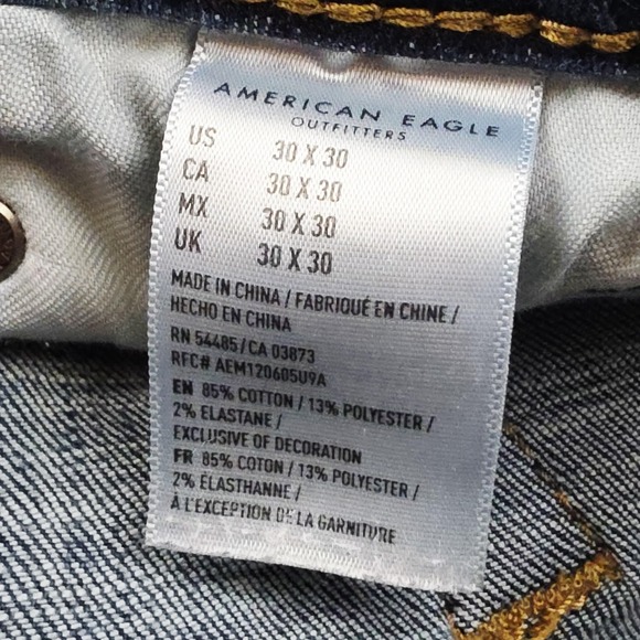 American Eagle Jeans Mens 30x30 Blue Next Level Flex Distressed Stretch Denim - Picture 4 of 9